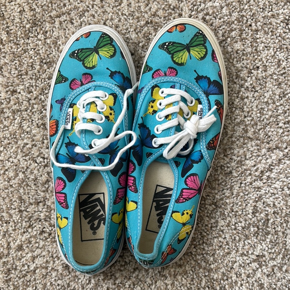 Vans Kids Butterfly Print Shoes - Blue